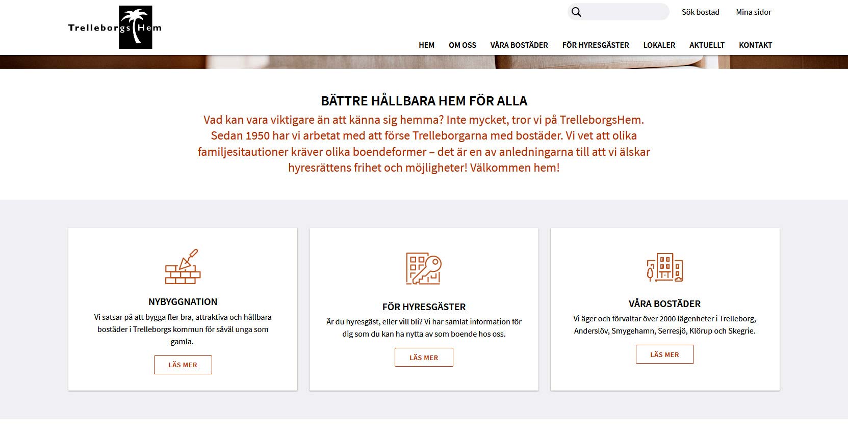Ikoner på TrelleborgsHems hemsida